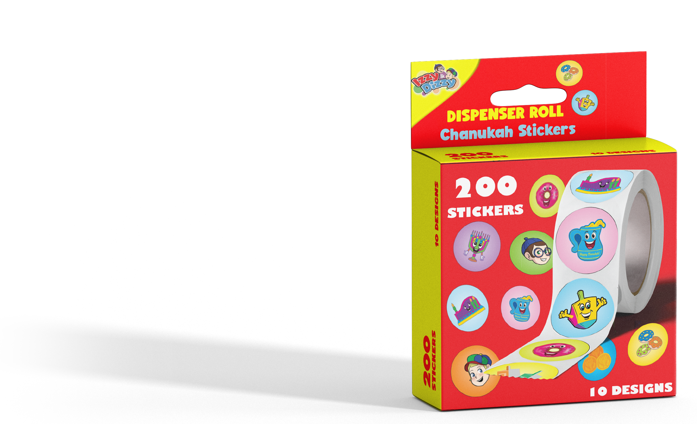 Dispenser Chanukah Stickers — Judaica Square