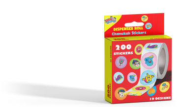 Chanukah Sticker Dispenser — roll of holiday stickers in a plastic dispenser | Judaica Square Lakewood