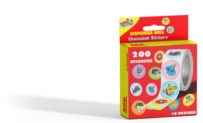 Dispenser Chanukah Stickers — Judaica Square