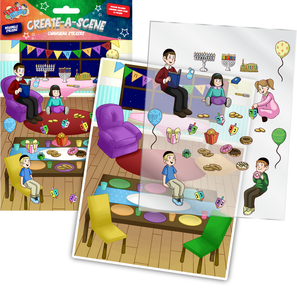 Chanukah Create-A-Scene Stickers — Judaica Square