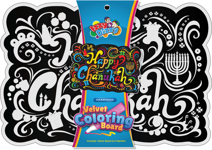 Chanukah Velvet Coloring Board — Judaica Square