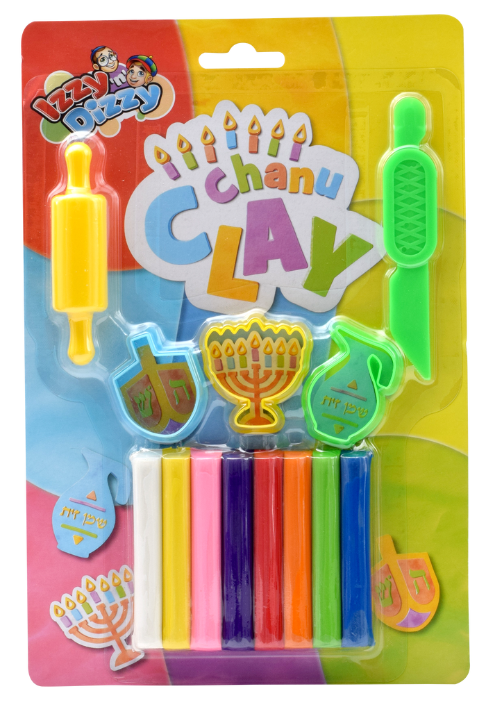 ChanuClay Set — Chanukah modeling clay kit with clay dreidels and menorah shapes | Judaica Square Lakewood