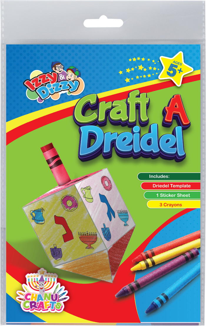 Craft-A-Dreidel — build-and-decorate dreidel kit with plain dreidel ready to color | Judaica Square Lakewood
