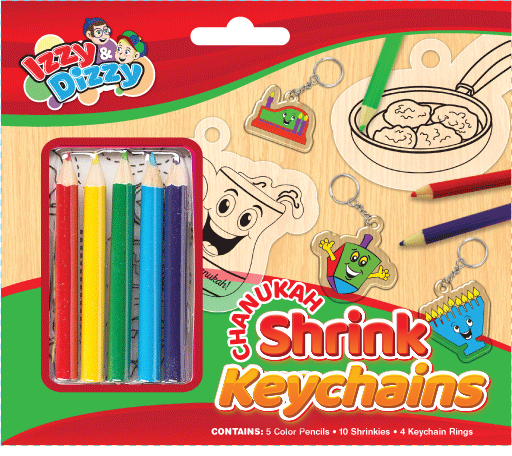 Shrink Art Keychain Craft Kit — Izzy 'n' Dizzy Chanukah Activity Kit