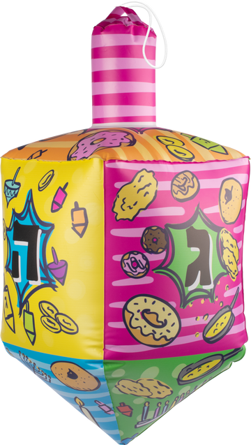Inflatable Dreidel — large blow-up vinyl dreidel decoration | Judaica Square Lakewood