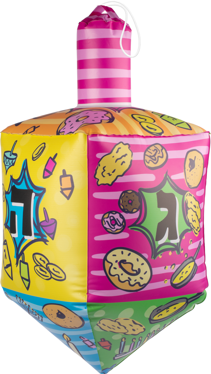 Inflatable Dreidel — large blow-up vinyl dreidel decoration | Judaica Square Lakewood