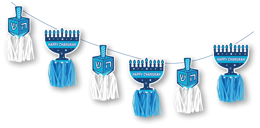Chanukah Fringes Banner — Judaica Square