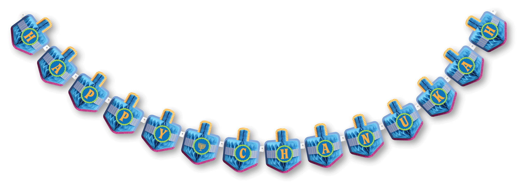 Happy Chanukah Banner - HoneyComb — Judaica Square