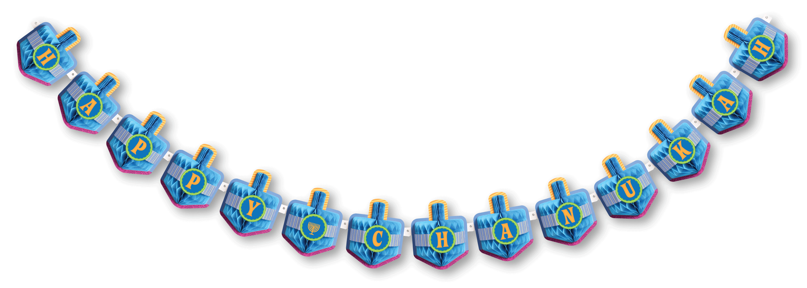 Happy Chanukah Banner - HoneyComb — Judaica Square