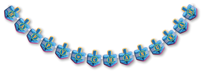 Happy Chanukah Banner Honeycomb — three-dimensional honeycomb Chanukah banner | Judaica Square Lakewood