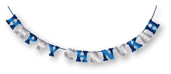 Happy Chanukah Foil Banner — Judaica Square