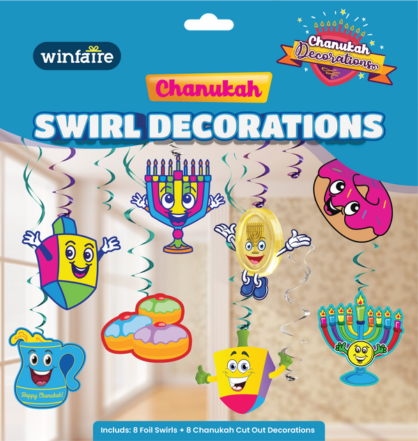 Chanukah Swirl Decorations — Judaica Square