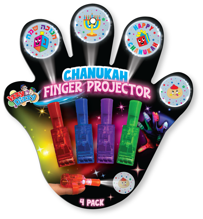 Chanukah Finger Light Projector — fingertip light projecting Chanukah images | Judaica Square Lakewood