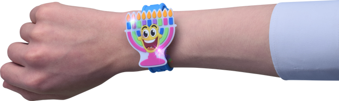 Multi-Function LED Wristband — glowing multicolor light-up band on a child's wrist | Judaica Square Lakewood