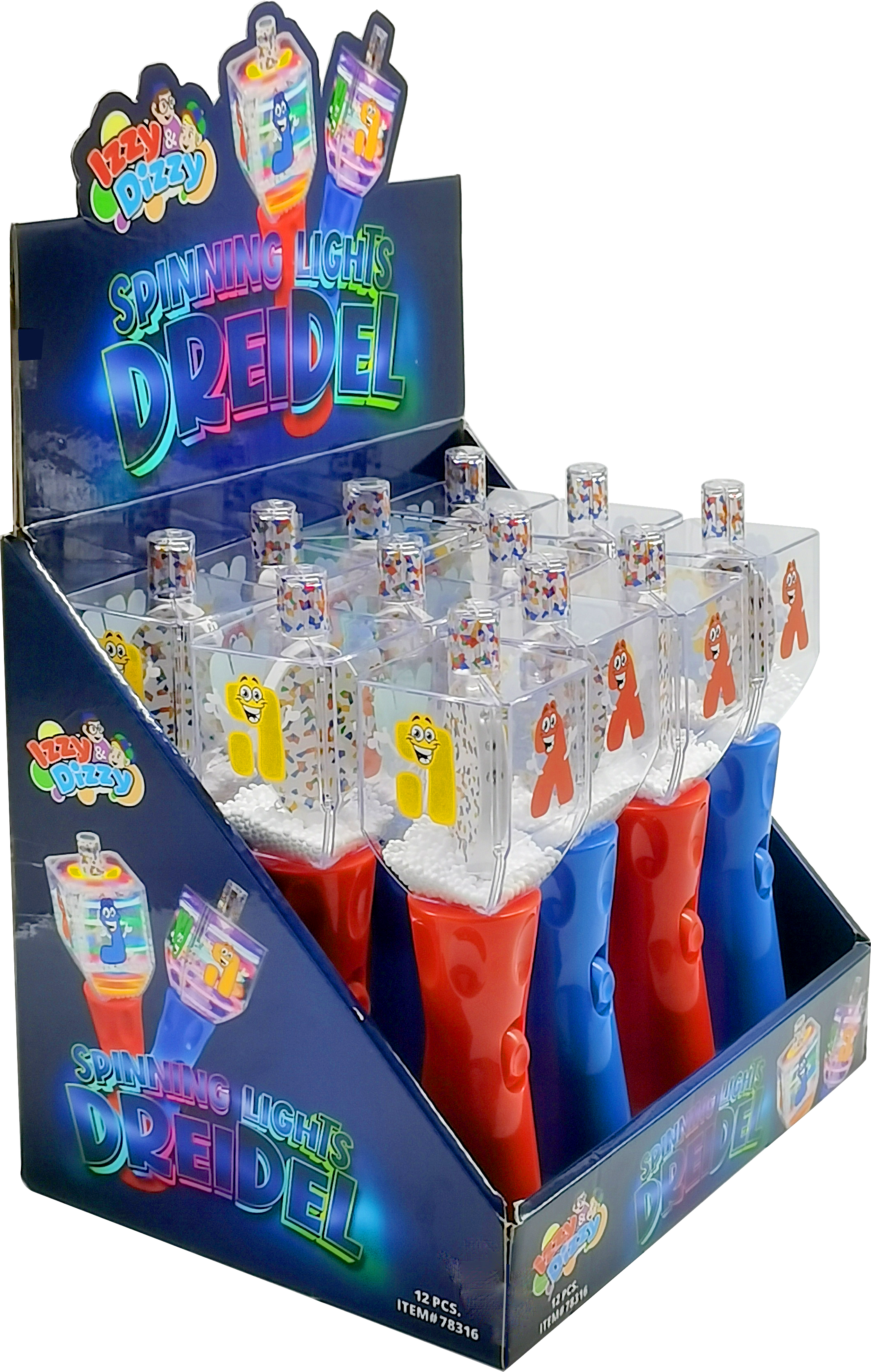 Spinning Lights Dreidel — Judaica Square