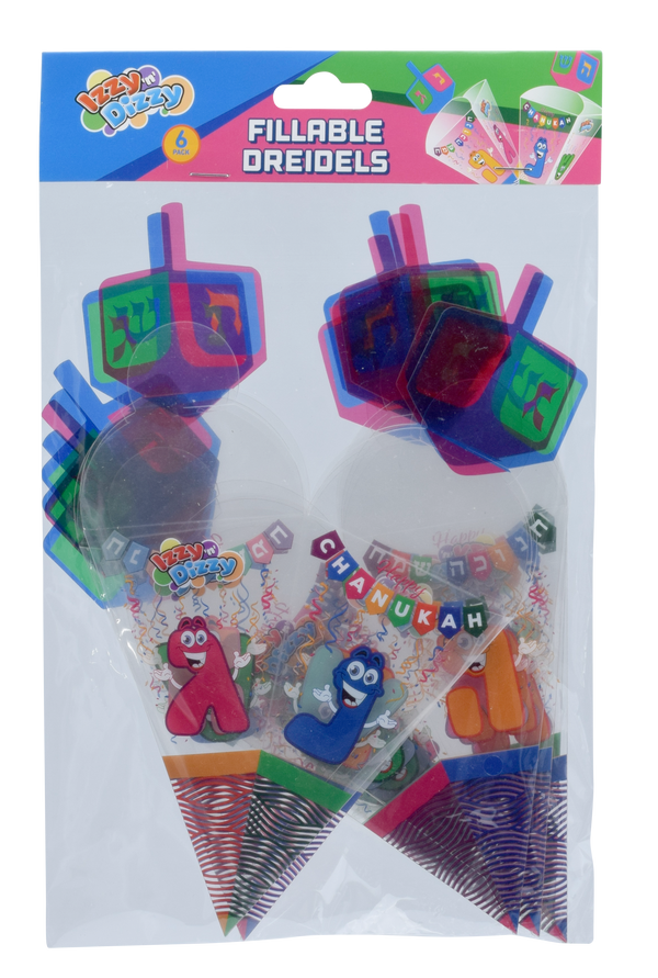 6pk PVC Fillable Dreidels — Judaica Square
