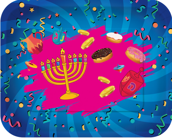 Chanukah Serving Tray — party serving tray set for latkes and donuts | Judaica Square Lakewood