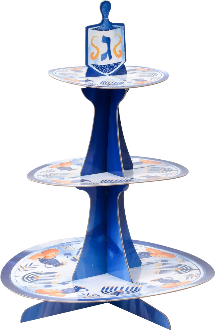 Chanukah Cake and Dessert Stand — Chanukah party dessert display stand | Judaica Square Lakewood