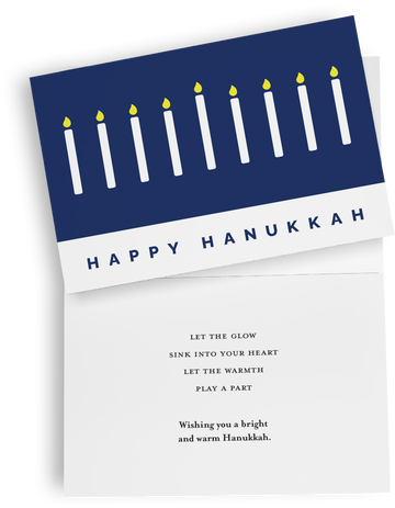 Chanukah Greeting Card 5" x 7" — printed Chanukah card, style NM78471 | Judaica Square Lakewood