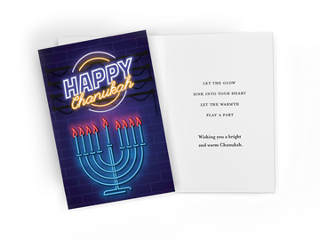 Chanukah Greeting Card 5" x 7" — Chanukah card, style NM78472 | Judaica Square Lakewood