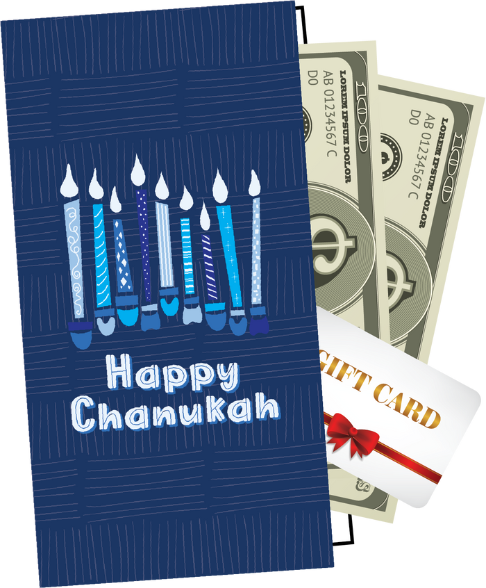 Money Card & Envelope Set 3.25 x 6 — Chanukah gelt card with matching envelope | Judaica Square Lakewood