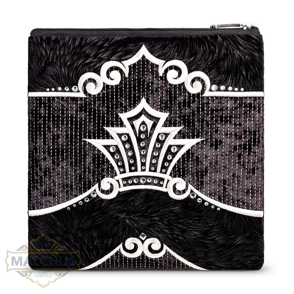 Bag #793 Black Velvet & Silver Emb - Judaica Accessories