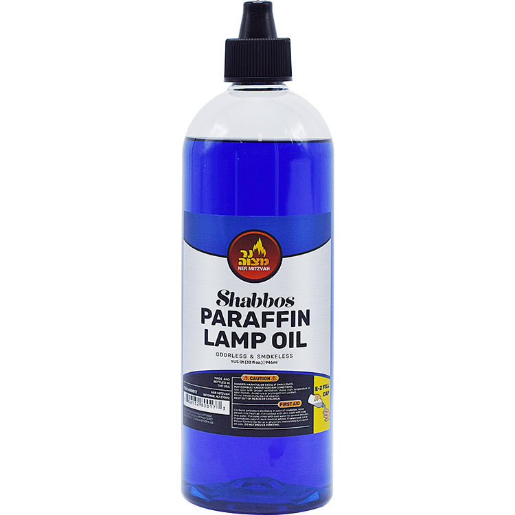 32 Oz Blue Shabbos Lamp Oil (Smokeless Liquid Paraffin) — Judaica Square