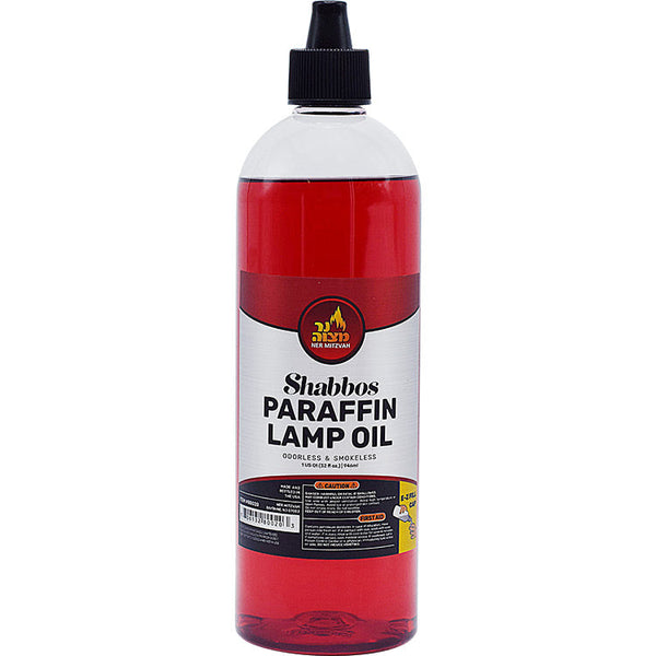 32oz Red Shabbos Lamp Oil (Smokeless Liquid Paraffin) — Judaica Square