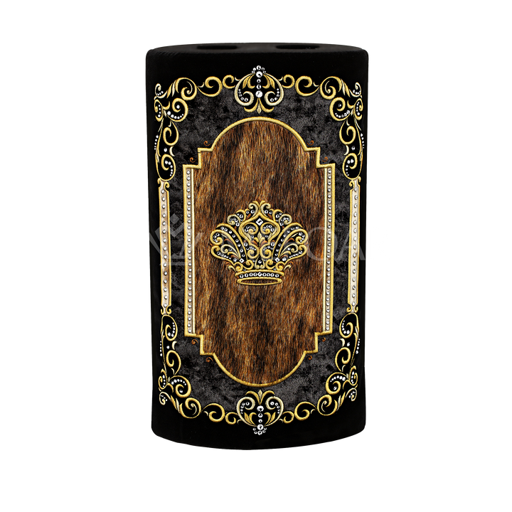 Velvet and Fur Torah Mantle #819 - Black