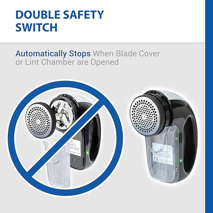 StarkFine Rechargeable Fabric Shaver - Lint Remover with Bonus Blade — product view, view 6 | Judaica Square Lakewood