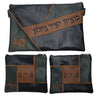 Prestige Leather Chabad Bar Mitzvah Set — Geometric Design, Imperial Collection (830I-NV)