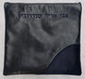 Prestige Leather Tallit & Tefillin Bag — Geometric & Wave Design, Exclusive Collection (835G-NV)