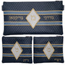 Prestige Leather Chabad Bar Mitzvah Set — Geometric & Diamond Design, Premier Collection (850I-CO3)