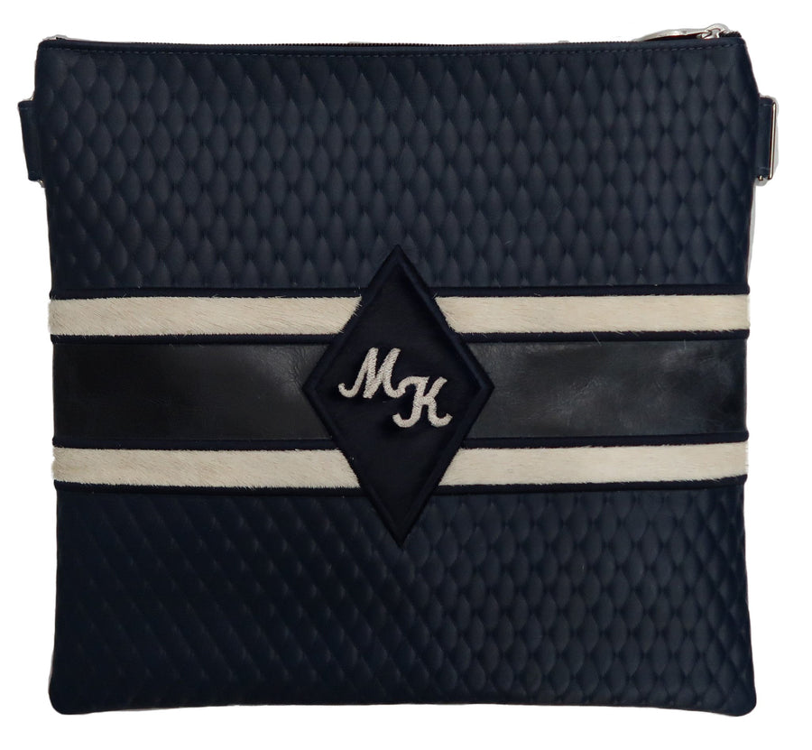 Personalization preview — Leather Tallit & Tefillin Bag — Geometric & Diamond Design, Premier Collection