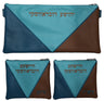 Prestige Leather Chabad Bar Mitzvah Set — Geometric Design, Regal Collection (865F-TN)