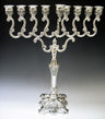 Silver Plate Oil Menorah 15" (M-888)