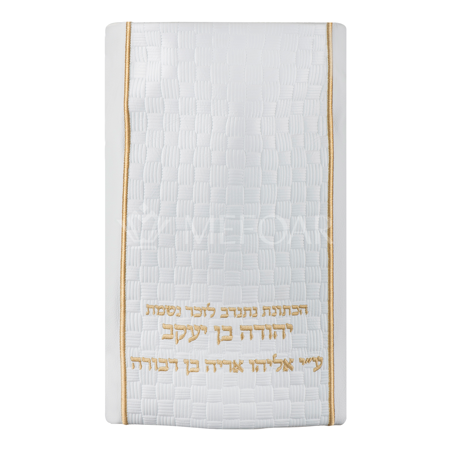 Leather Torah Mantle - Style 442 -White - Image 4