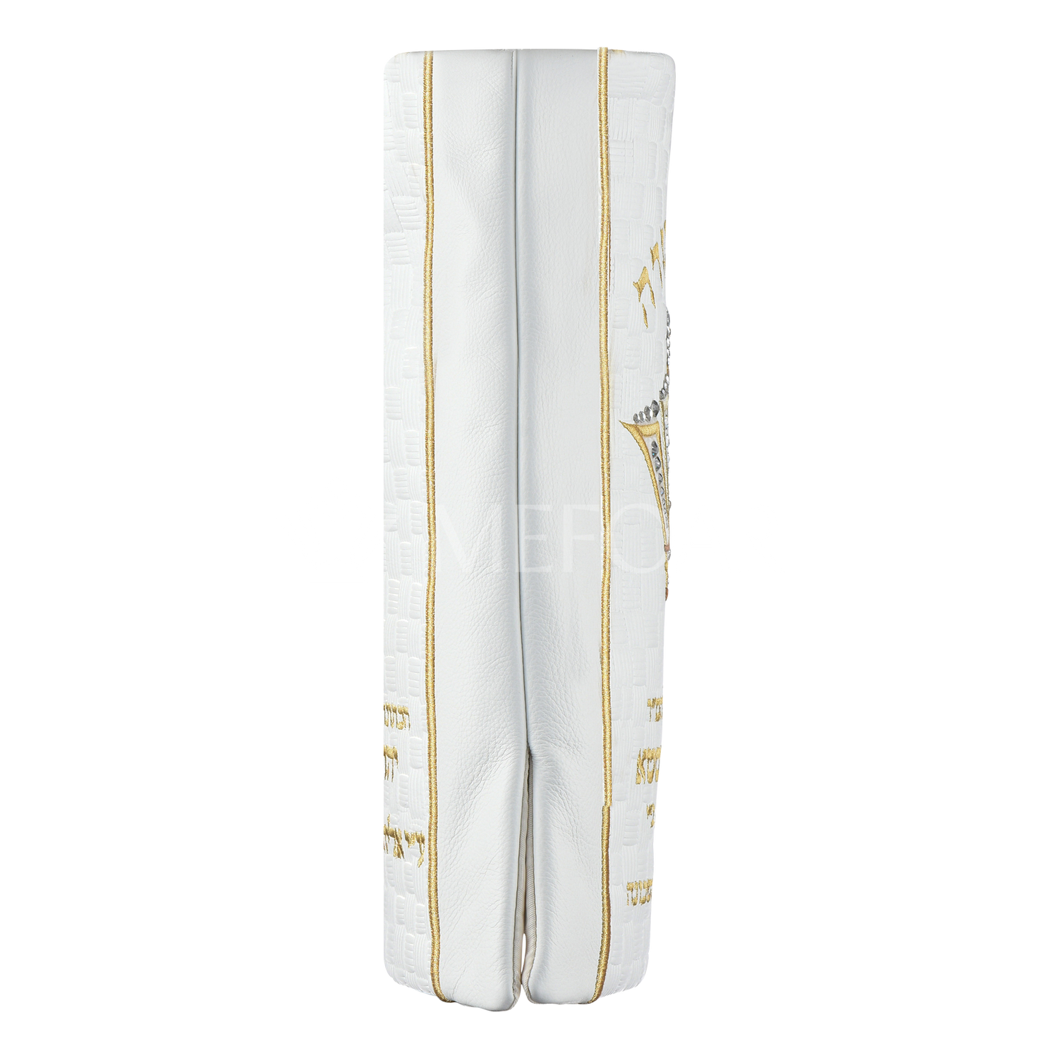 Leather Torah Mantle - Style 442 -White - Image 3