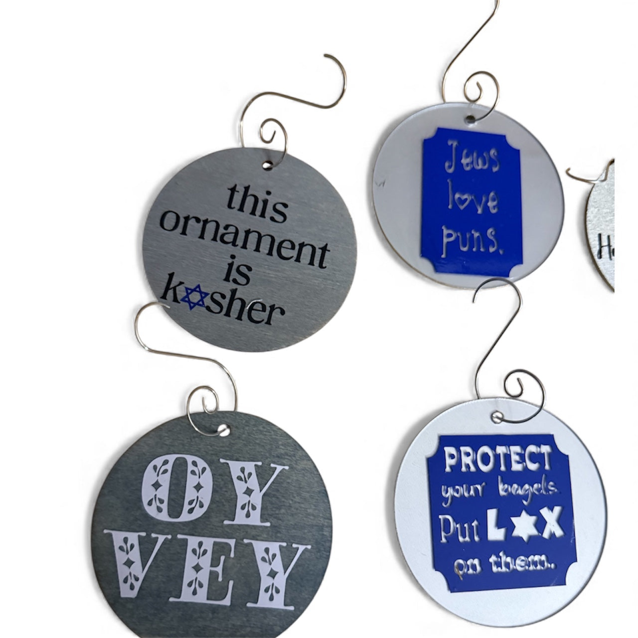 Wooden Shofar So Good pun ornament painted with beads and wire | Judaica Square Lakewood (view 18)