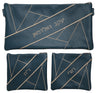 Prestige Leather Chabad Bar Mitzvah Set — Geometric Design, Prestige Collection (9150D-TL)