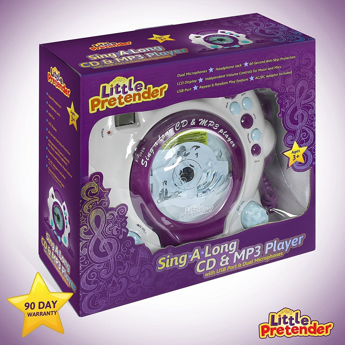 Little Pretender Kids Karaoke Machine - CD & MP3 Player with 2 Mics — product view, view 5 | Judaica Square Lakewood