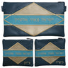 Prestige Leather Chabad Bar Mitzvah Set — Geometric & Diamond Design, Exclusive Collection (925G-TL2)
