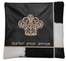 Prestige Leather Tallit & Tefillin Bag — Crown Design, Supreme Collection (590G-BK2)