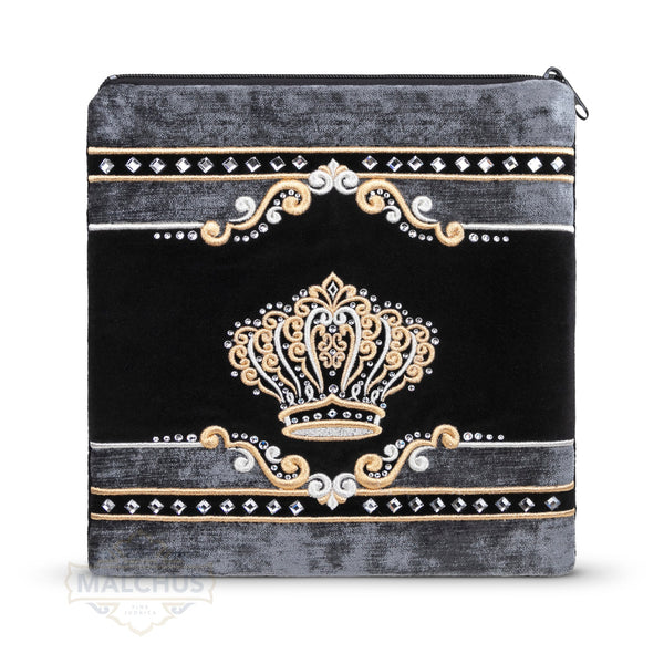 Bag #941 Black Velvet & Gold Emb - Judaica Accessories