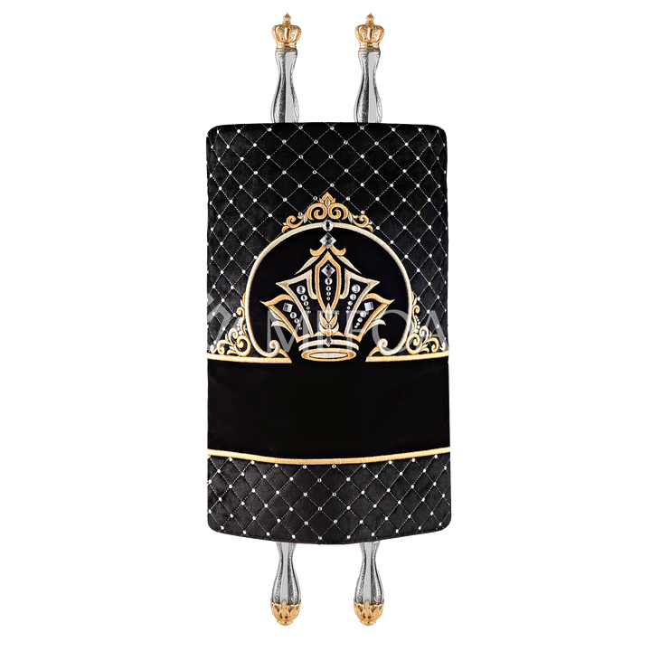 Velvet Torah Mantle - Style #434 - Black