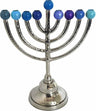 Classic Hammered & Anodized Chanukah Menorah (M-9556)