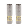 Emanuel Round Candlesticks with Metal Cutout (EM-CE)