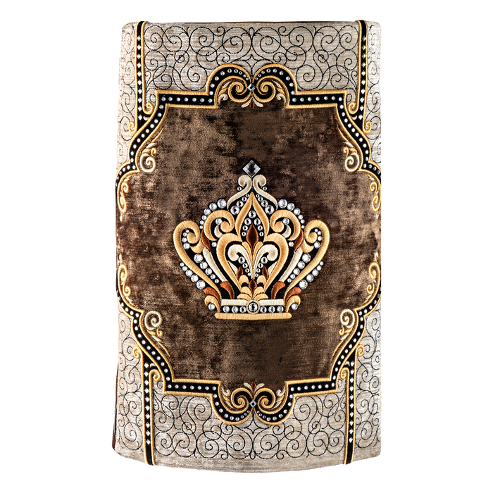 Velvet Torah Mantle - Style 811 -Brown - Torah Covers & Mantles