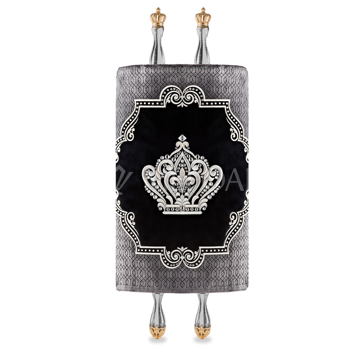 Velvet Torah Mantle - Style #811 - Grey