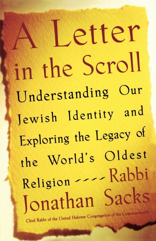 A Letter In The Scroll — English Seforim from Rabbi Jonathan Sacks
